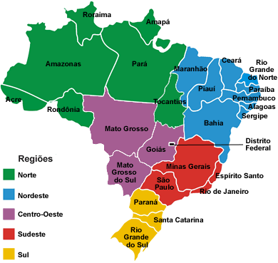 The Brazil map